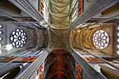 France. Ceiling in the choir of the Church of St. Clement in Nantes