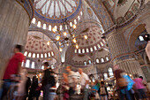 'Interior of the Blue Mosque; Istanbul, Turkey'