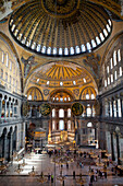 'Interior of Hagia Sofia (Aya Sofia) in Sultanahmet area; Istanbul, Turkey  '