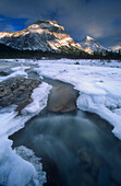Freezing Mountainous River, Banff, Alberta, Canada