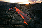 Volcanic Flow, Hawaii, Usa