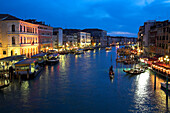 Grand Canal At Night From The Rialto Bridge