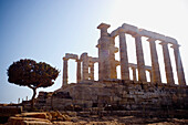 Temple Ruins In Sounion, Greece