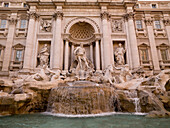 'Trevi Fountain, Rome, Italy; Baroque Fountain Completed In 1762'