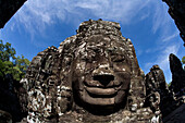 'Bayon Temple, Angkor, Cambodia; Sculpted Face'