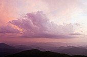 'Blue Ridge Parkway, North Carolina, United States Of America; Clearing Storm Clouds At Sunset Over The Black Mountains'