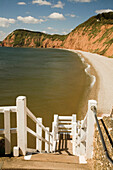 'Steps Leading To The Cliffs In Jacob's Ladder Bay; Sidmouth, Devon, England'