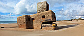 'Ruins Of A Stone Structure On The Beach Near San Fernando; Andalucia in Spain'