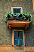 'Rome, Italy; Balcony And Window'