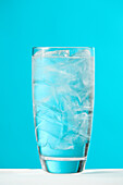 Very Full Glass Of Water With Ice