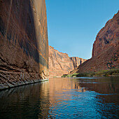 'A Flat Rock Wall Against The Colorado River; Arizona, United States of America'