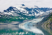 Shoup Glacier Reflected In The Waters Of Shoup Bay, Prince William Sound, Southcentral Alaska, Summer