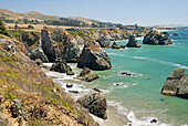 'Rock formations along the california coastline;California united states of america'