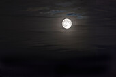 'Full Moon In The Night Sky; Toronto Ontario Canada'