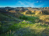 'The yellow mountain region in badlands national park; south dakota united states of america'