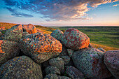 'Sunset over the frenchmen river valley in grasslands national park;Saskatchewan canada'