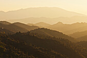 'Mountain landscape at sunrise in montes de malaga near almogia;Malaga province andalusia spain'