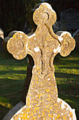 'Stone tombstone in the shape of a cross;Glendalough, county wicklow, ireland'