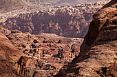 'Rocky hills and mountains in an ancient city;Petra jordan'