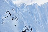 'Backcountry Skiing In The Chugach Mountains In Late Winter; Southcentral Alaska, United States Of America'