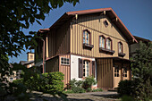 residential house, working-class quarter in Art Nouveau style architecture, Kuchen close to Geislingen, Swabian Alp, Baden-Wuerttemberg, Germany