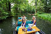 Boat tour in Spreewald, Spree, UNESCO biosphere reserve, Luebbenau, Brandenburg, Germany, Europe