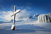 Skipiste, Kreuzbergpass, Südtirol, Italien