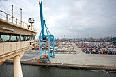 container crane in harbor, Rotterdam, South Holland, Netherlands