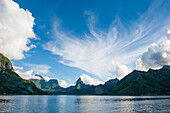 Die Bucht Cook's Bay und der Berg Bali Hai Mountain, Moorea, Französisch Polynesien, Südpazifik