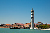Leuchtturm der Glasbläserinsel Murano, Murano, nahe Venedig, Venetien, Italien, Europa