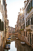 Rio di Santa Andrea canal in morning light, Venice, Veneto, Italy, Europe