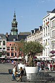 Grand Place, Mons, Hennegau, Wallonie, Belgien, Europa