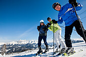 Three senior skiers, Fageralm, Salzburg, Austria