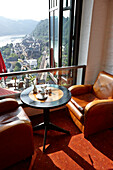Restaurant im Romantik Hotel Schloss Rheinfels, Sankt Goar, Rheinland-Pfalz, Deutschland