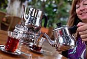Tea garden in Rize near the Black Sea, East Turkey, Turkey