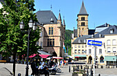 Market square and Cathedral, Echternach, Luxembourg