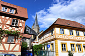 Timber frame houses in Zeil am Main, Hassberge, Lower Franconia, Bavaria, Germany