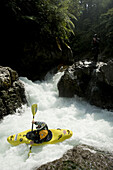 'Eric Jackson filming Dane Jackson in an ugly rapid while  kayaking the ''Big Banana'' section of the Alseseca River near Tlampacoya, Mexico.'