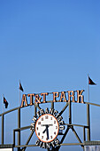 Stadium clock at AT&T Baseball Park, San Francisco, California.