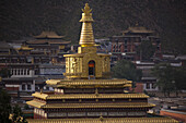 Xiahe, Gannan Tibetan Autonomous Prefecture, Gansu Province, China -  September 10, 2009:  Xiahe is home to the Labrang Monastery, one of largest Tibetan Monasteries outside of Tibet.