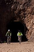 Tony and Trish Gumina enjoy a ride along the Historic Railroad Trail located within the Lake Mead National Recreation Area.