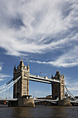 Tower Bridge over the river Thames in London.