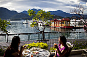 Breakfast on Sun Moon Lake at Hotel del Lago, Central Taiwan, October 22, 2010.