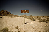 Las Vegas, NV - August 31 :  A sign at Blue Point Springs outside of Las Vegas at the Valley of Fire State Park, Nevada, USA