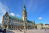 Rathaus von Hamburg, Binnenalster, Hamburg, Deutschland