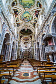 Interior of The Church of Saint Mary of Gesu (Chiesa del Gesu) (Casa Professa), Palermo, Sicily, Italy, Europe