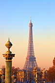 Eiffel Tower from Place de La Concorde, Paris, France, Europe