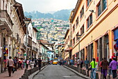 Chile Street, Quito Historical Center, Quito, UNESCO World Heritage Site, Pichincha Province, Ecuador, South America