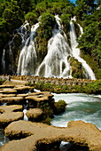 Waterfall in Xiaoqikong rain forest, Guizhou Province, China, Asia