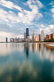 City skyline and Lake Michigan, Chicago, Illinois, United States of America, North America